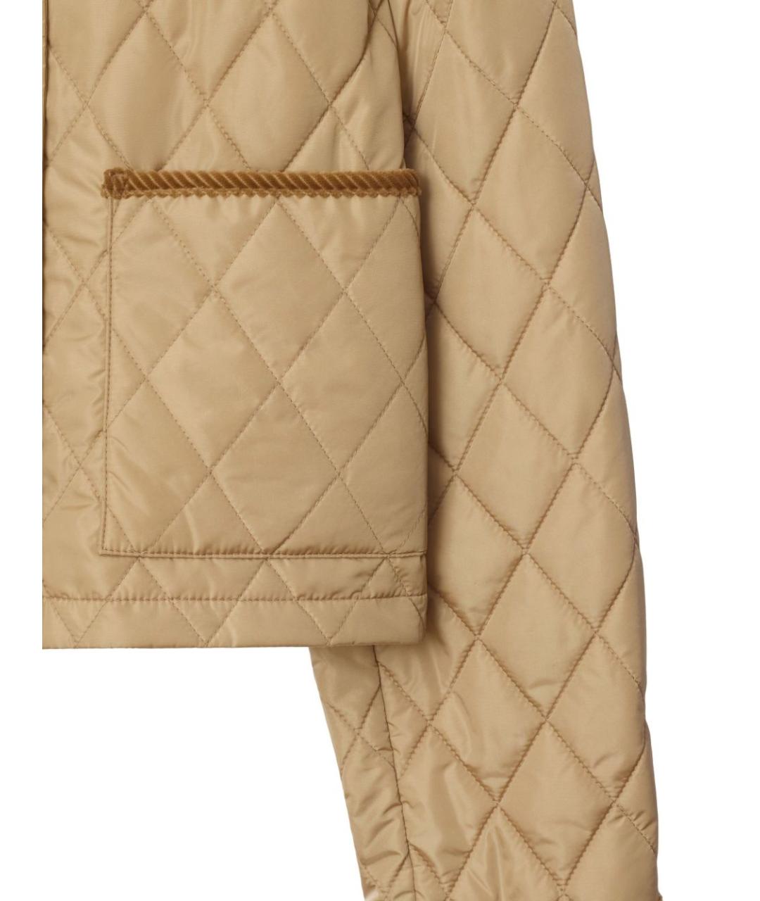 BURBERRY Бежевая полиамидовая куртка, фото 2