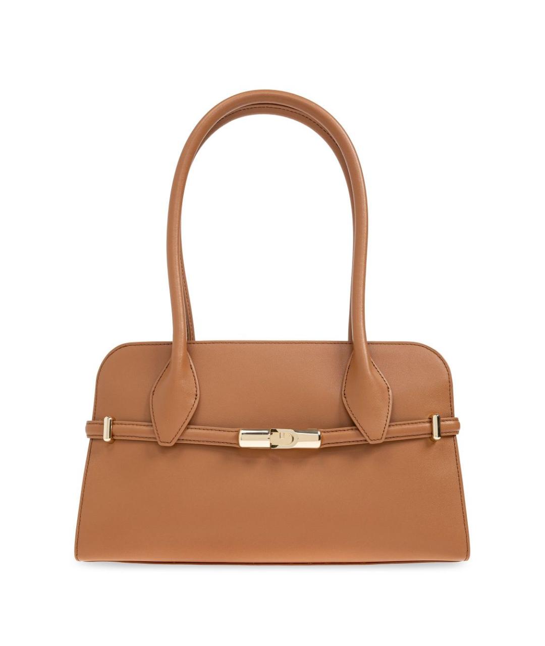 FURLA Бежевая кожаная сумка тоут, фото 1
