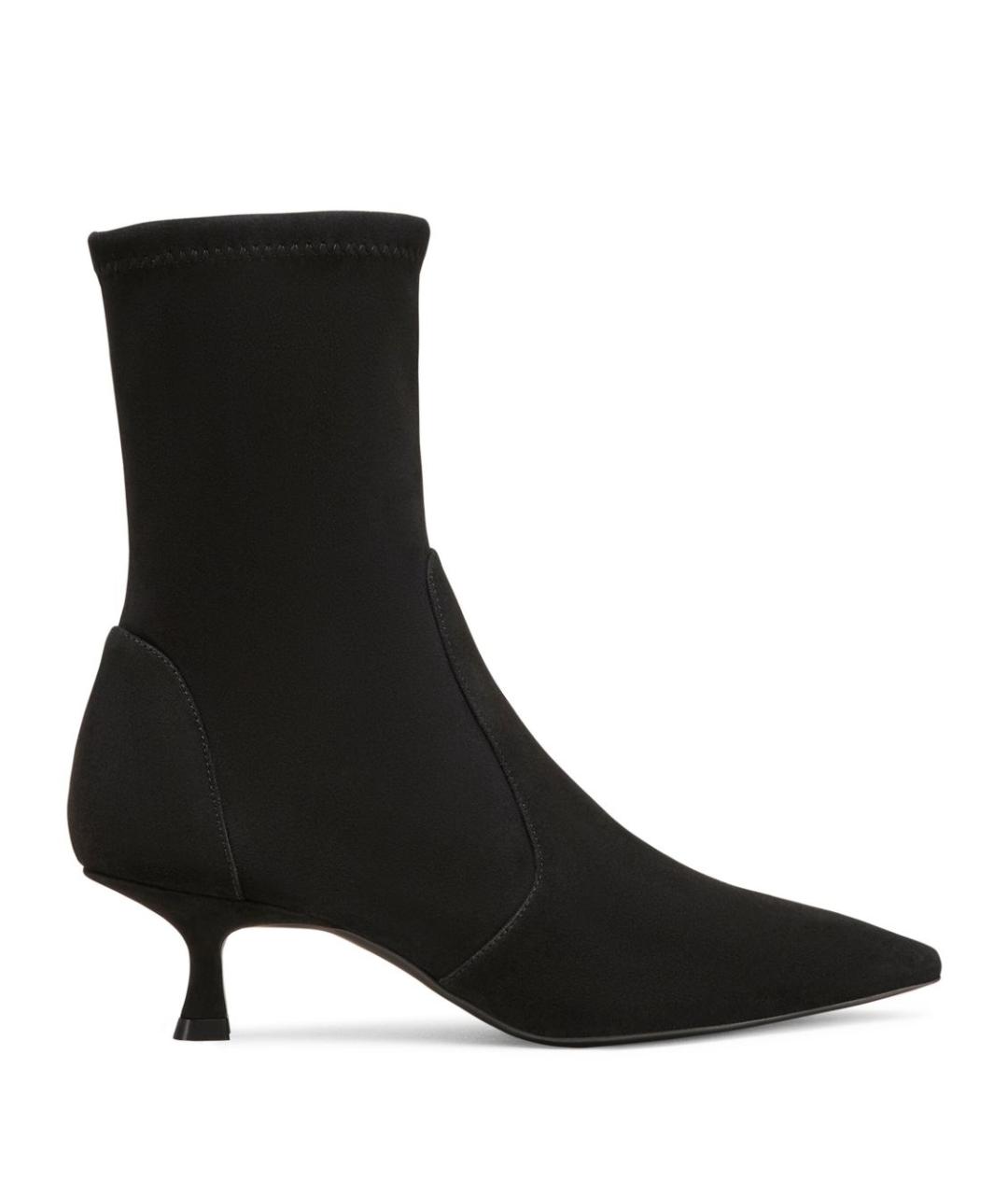 STUART WEITZMAN Черные замшевые ботильоны, фото 1