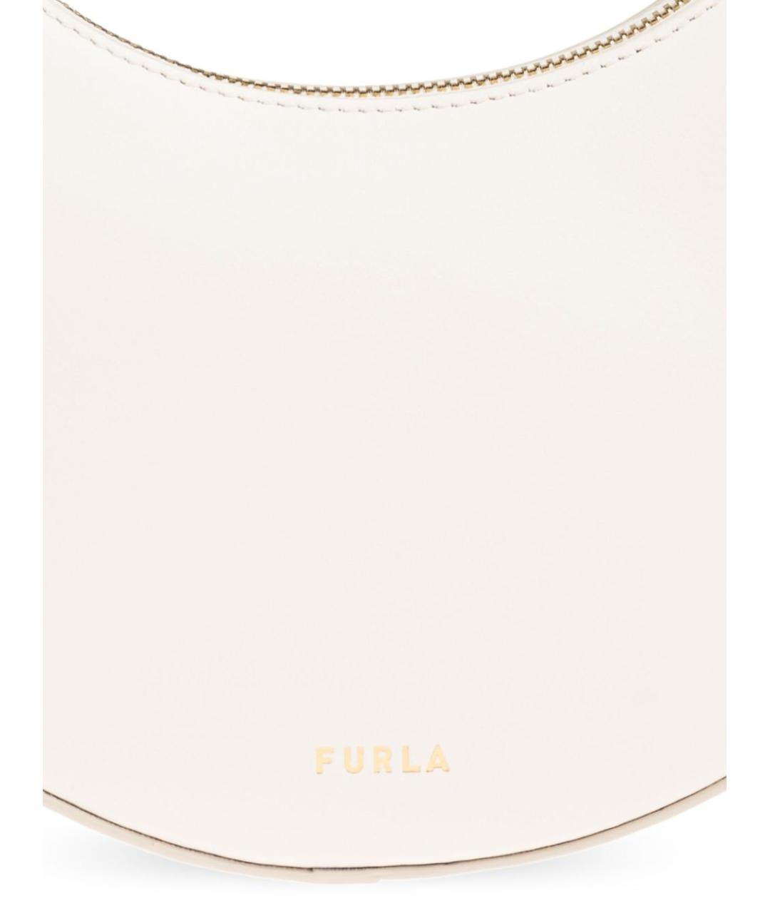 FURLA Белая кожаная сумка через плечо, фото 4