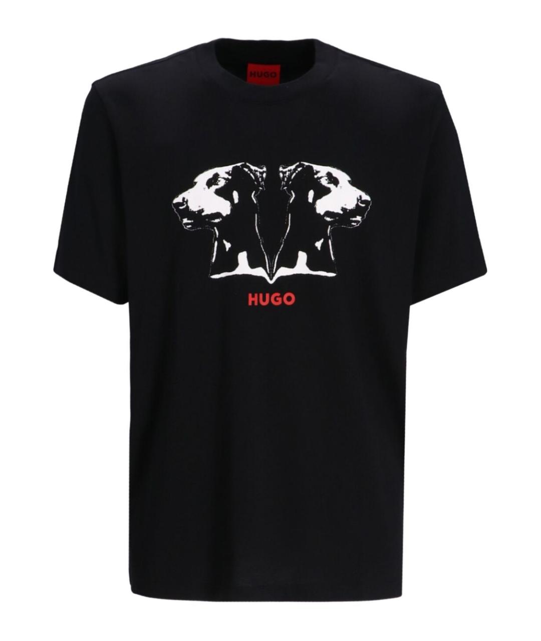 HUGO BOSS Черная хлопковая футболка, фото 1