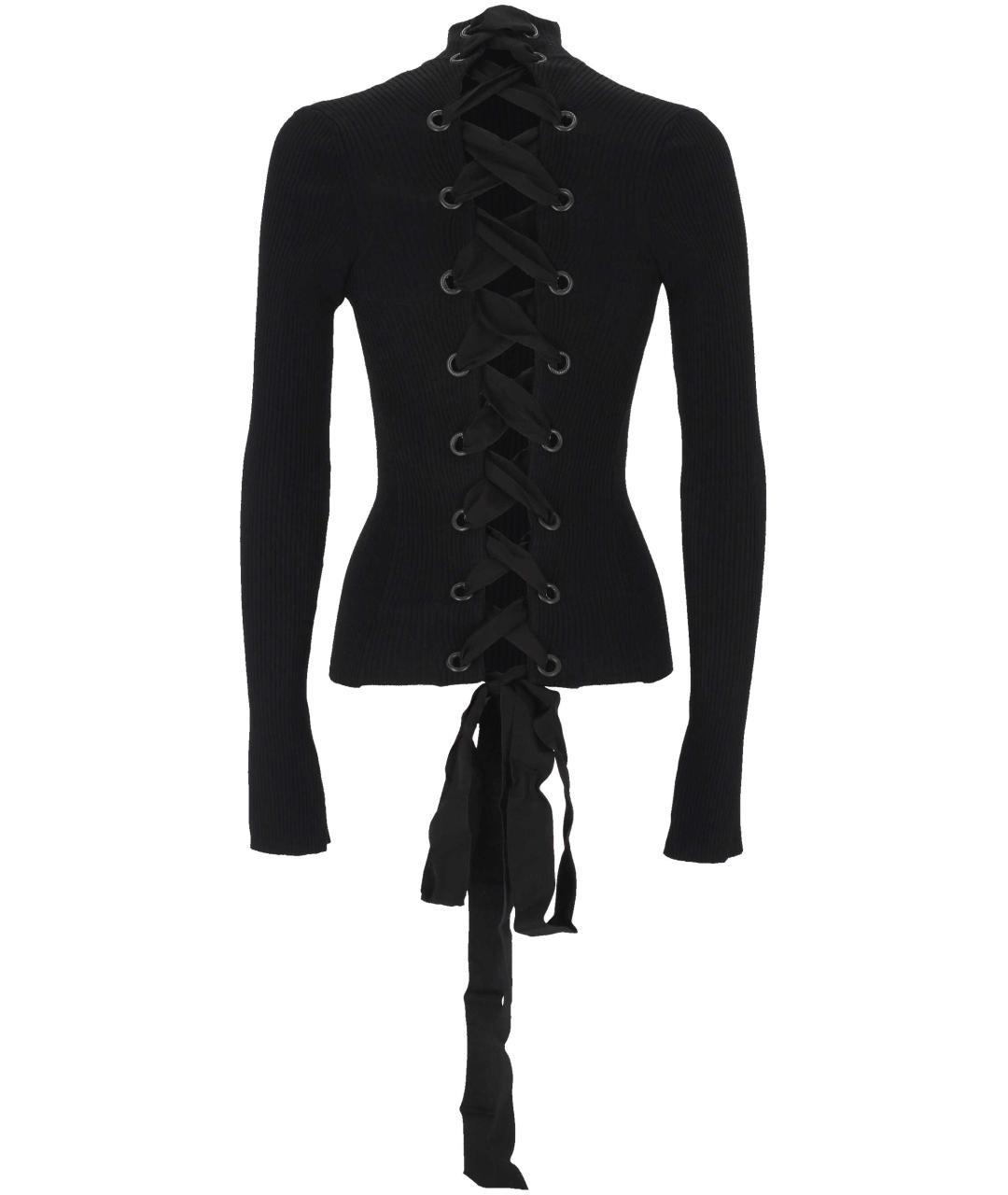 BALENCIAGA Черный вискозный джемпер / свитер, фото 3