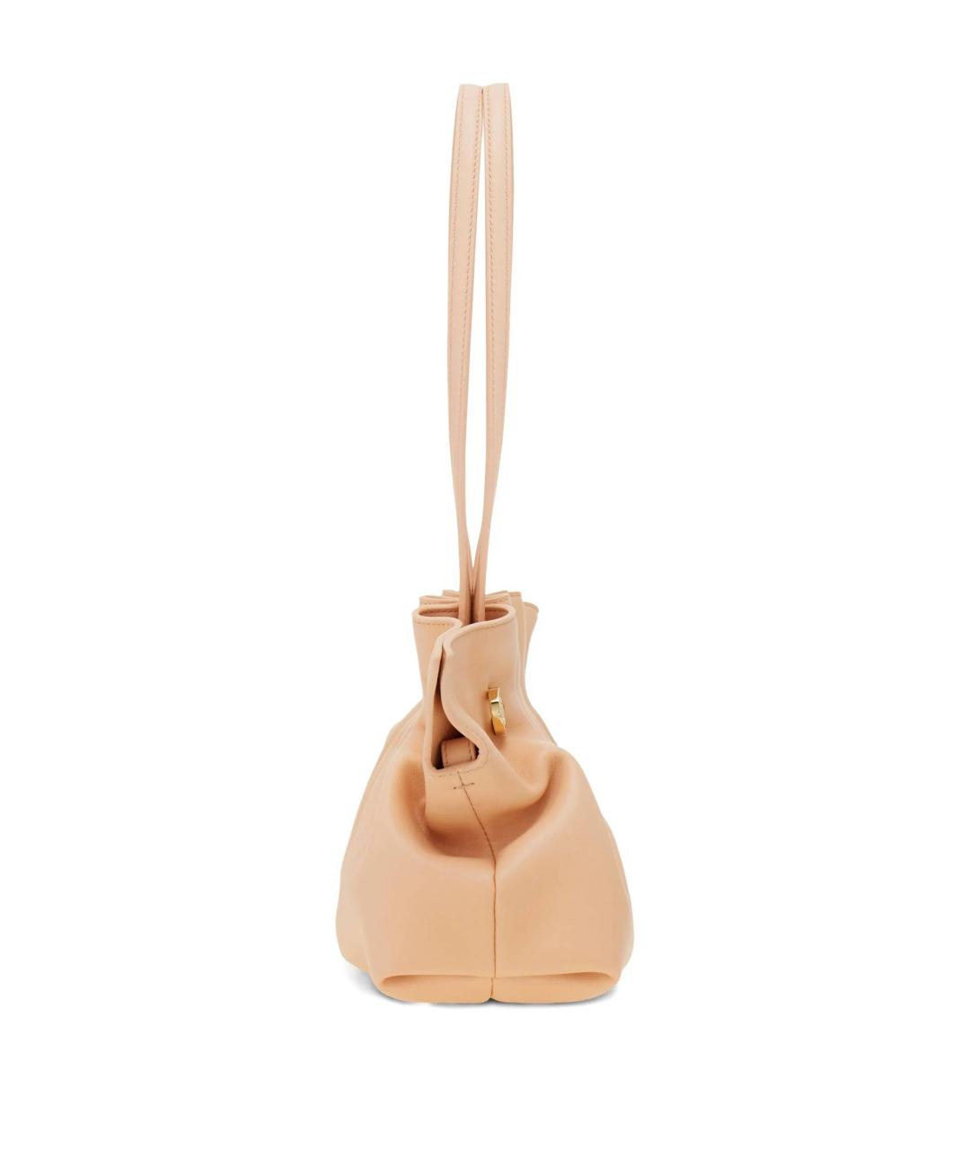 FERRAGAMO Бежевая кожаная сумка тоут, фото 3
