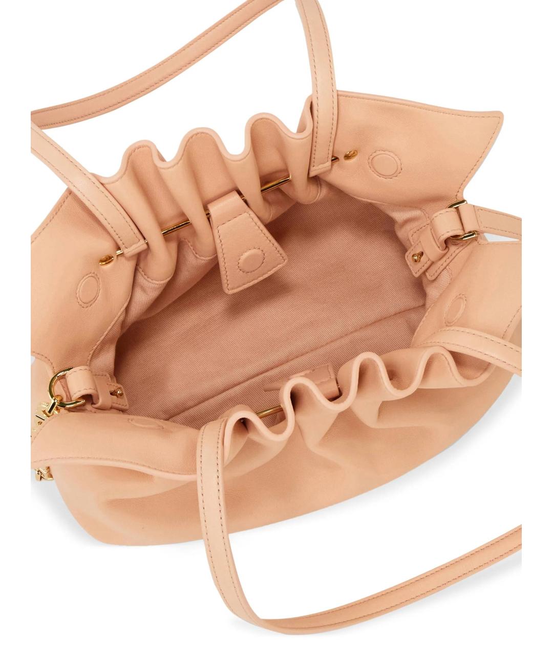 FERRAGAMO Бежевая кожаная сумка тоут, фото 5