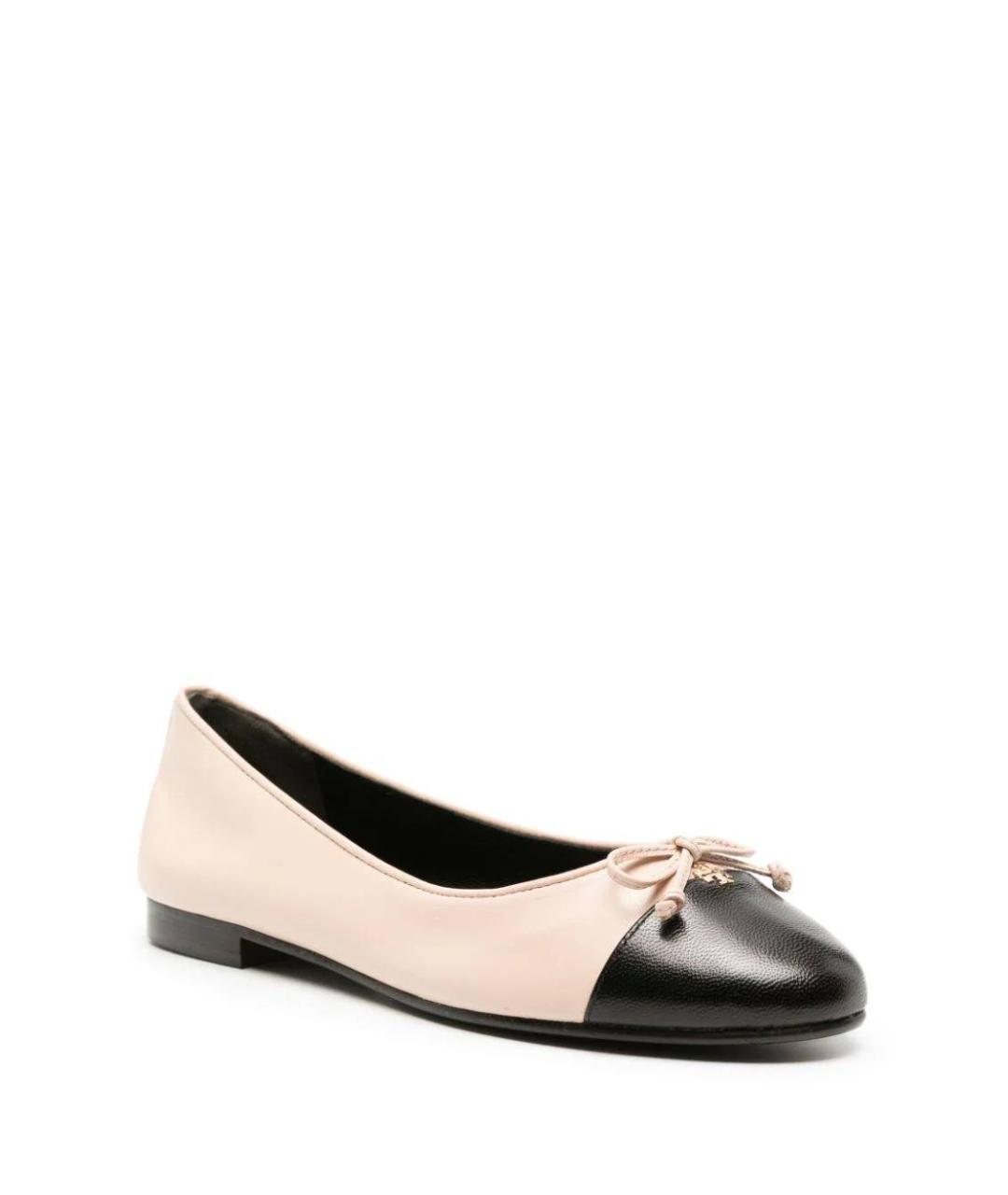 TORY BURCH Розовые кожаные балетки, фото 2