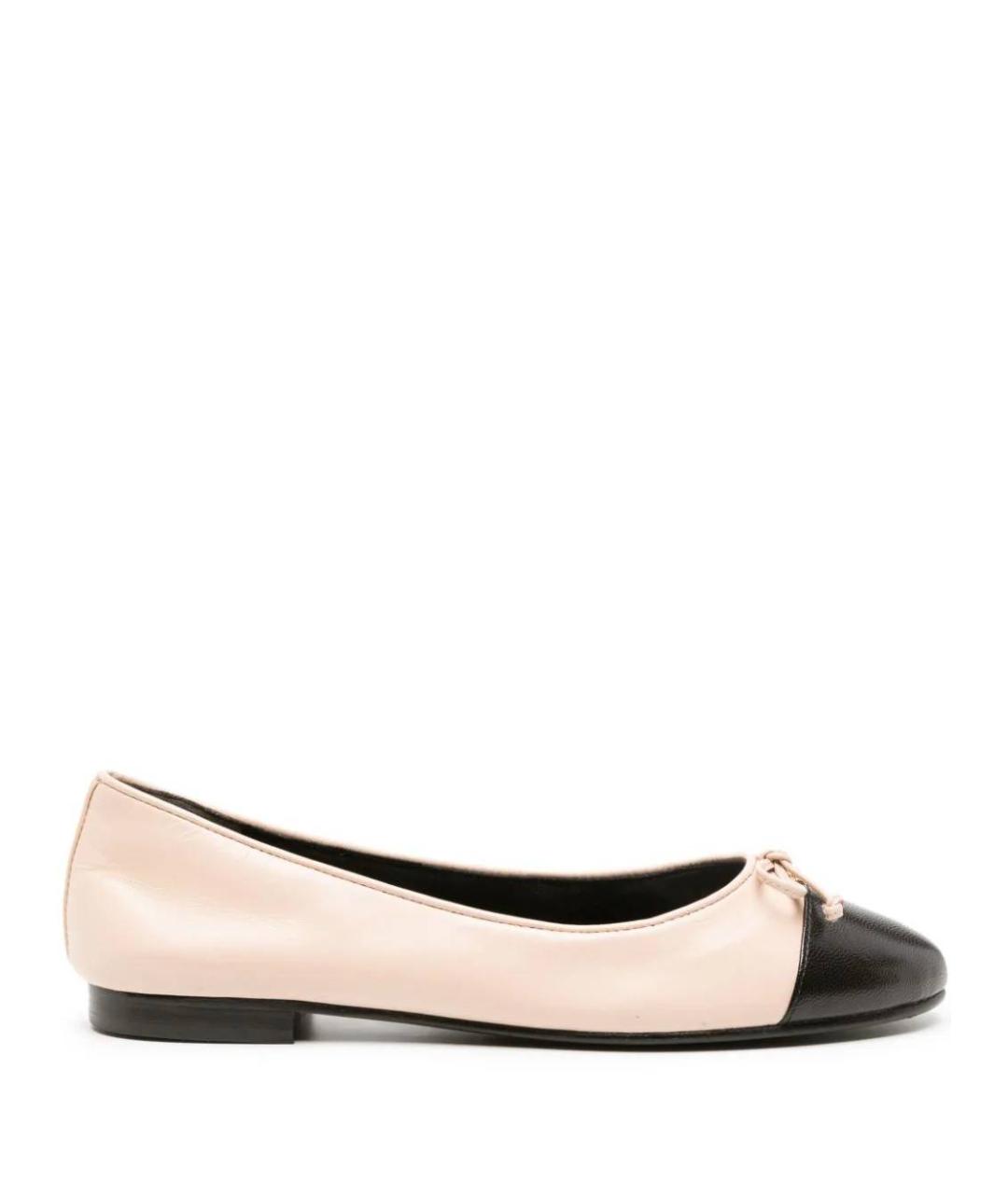 TORY BURCH Розовые кожаные балетки, фото 1