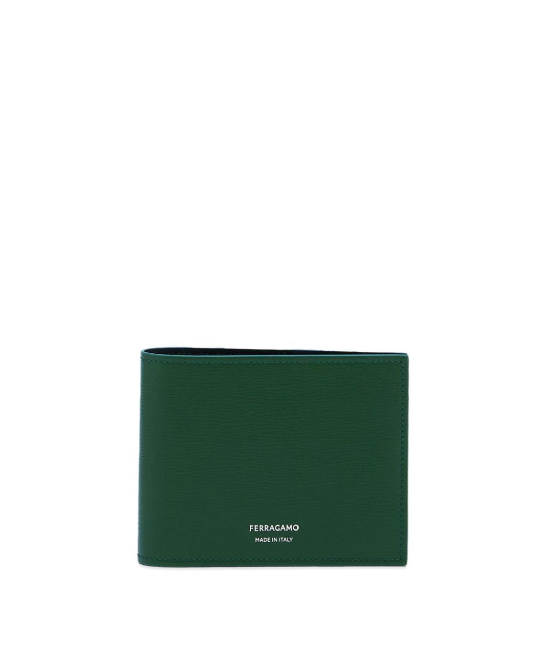 FERRAGAMO Зеленый кожаный кошелек, фото 1