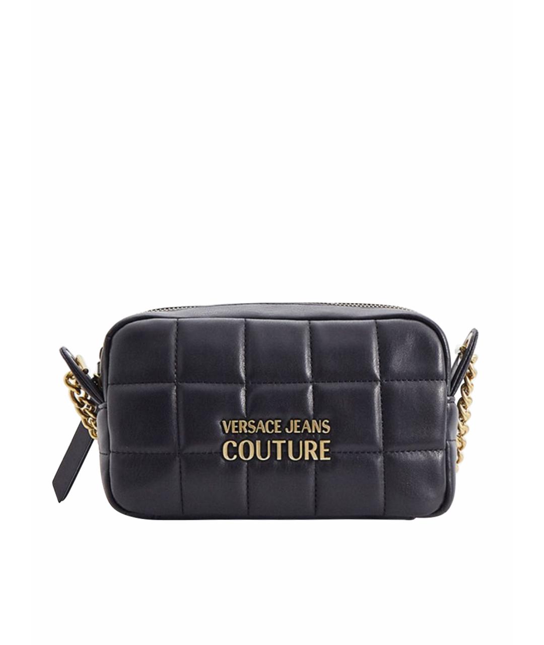 VERSACE JEANS COUTURE Черная сумка через плечо из искусственной кожи, фото 1
