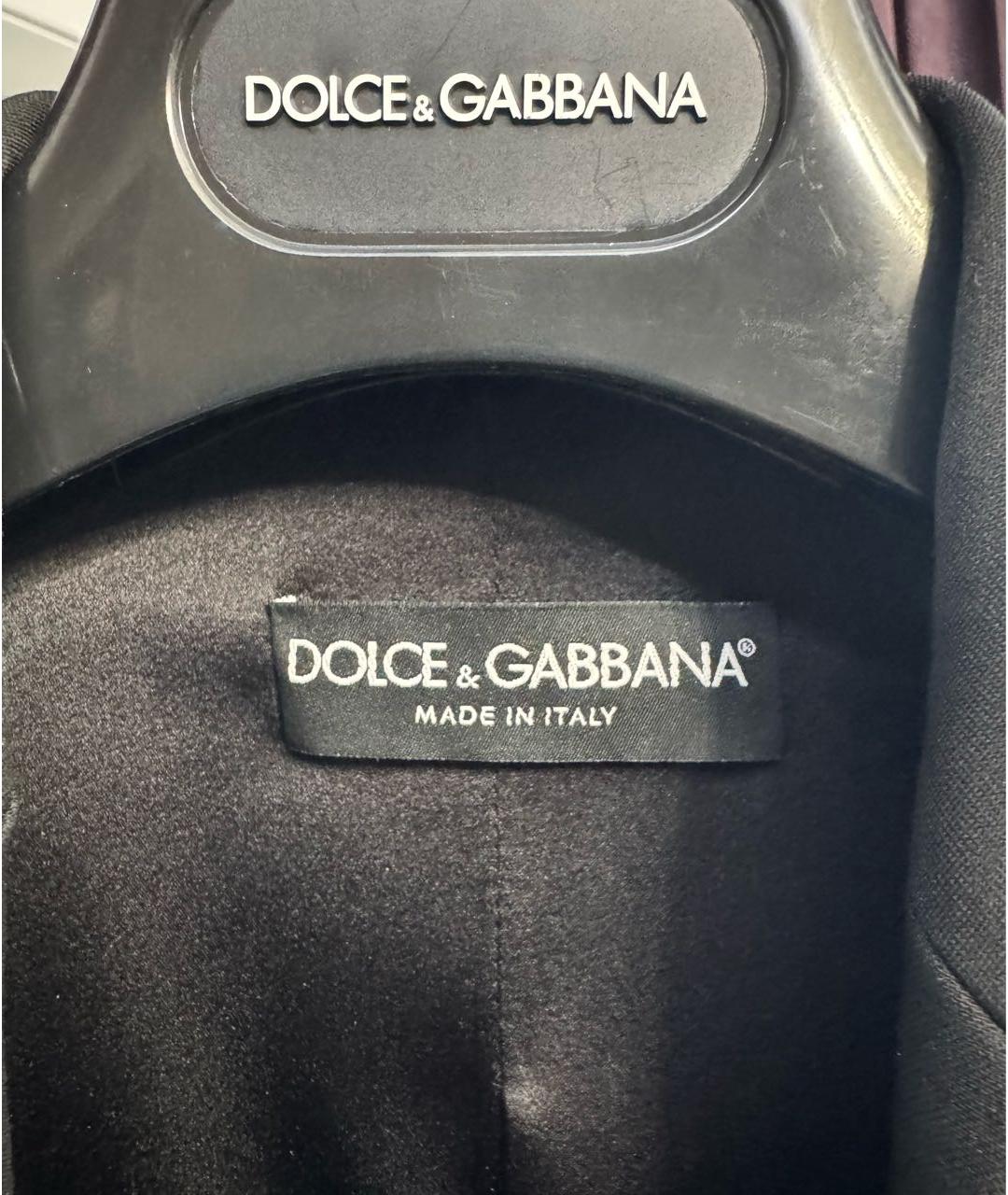 DOLCE&GABBANA Черный шерстяной костюм с брюками, фото 4