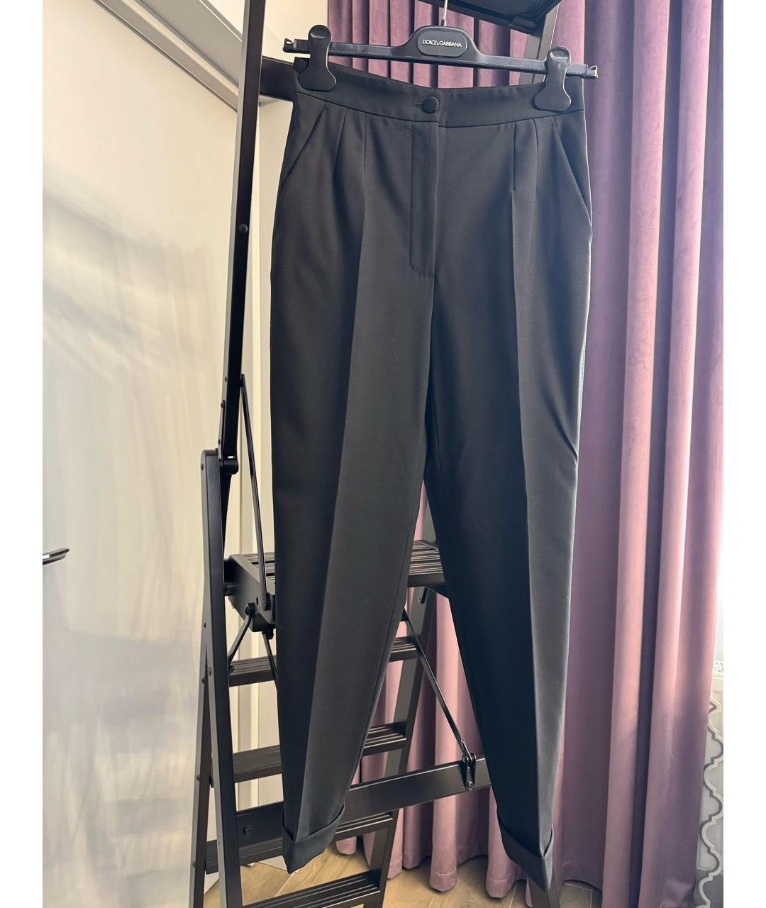 DOLCE&GABBANA Черный шерстяной костюм с брюками, фото 2