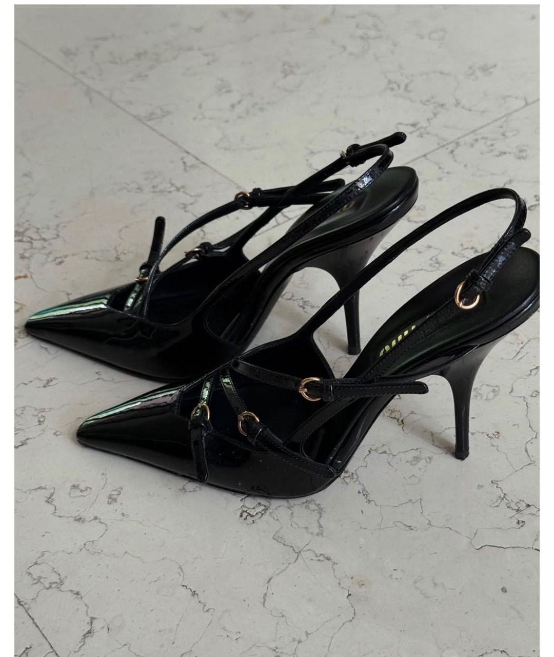 MIU MIU Черные кожаные туфли, фото 7