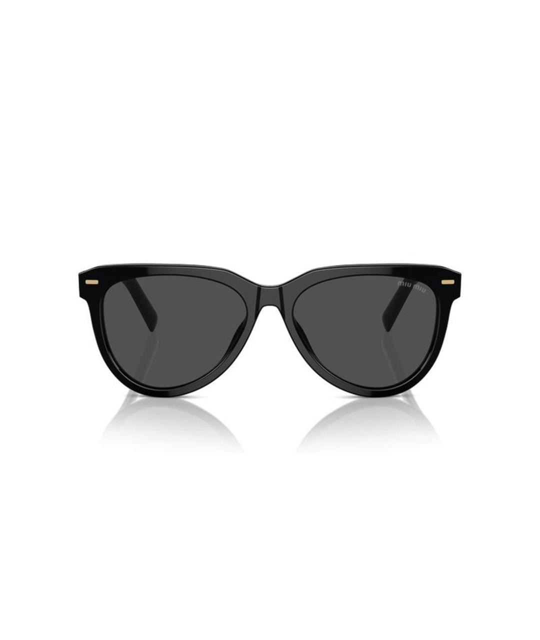 MIU MIU Черные пластиковые солнцезащитные очки, фото 2