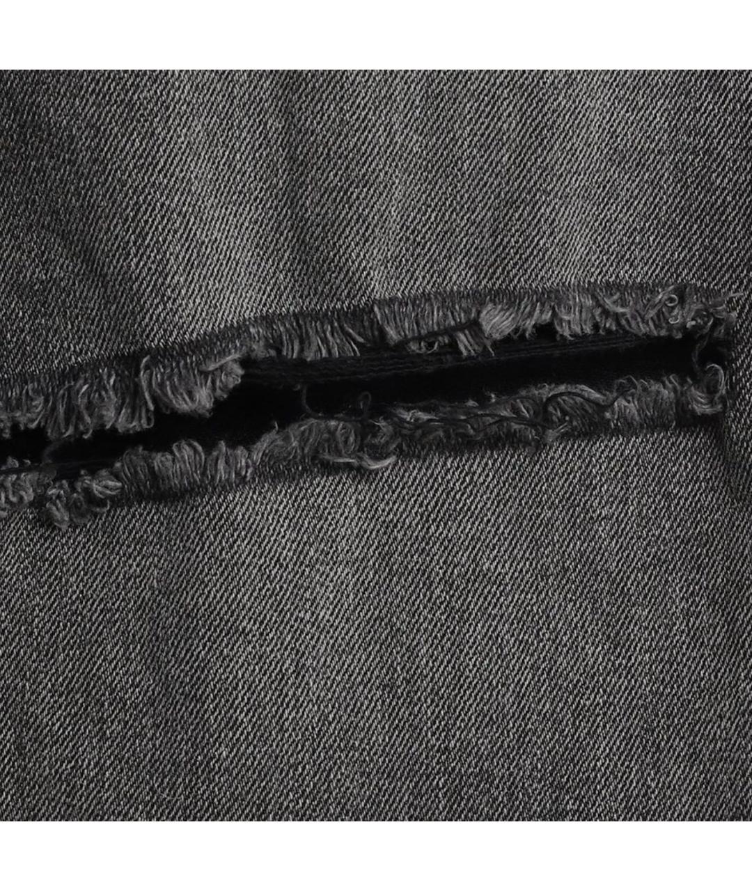 SAINT LAURENT Антрацитовые хлопковые джинсы слим, фото 4