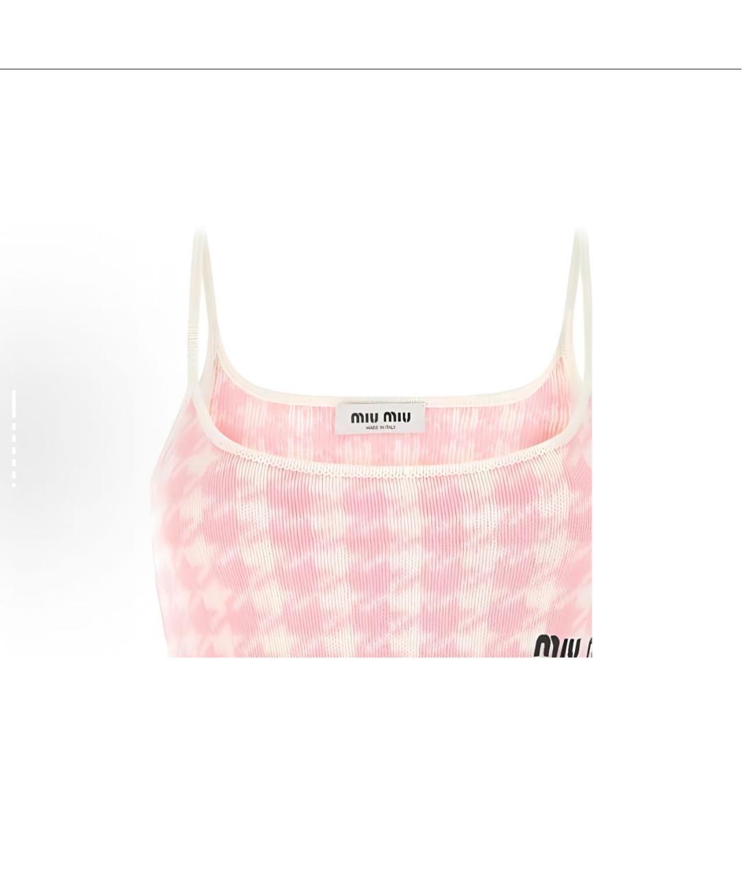 MIU MIU Розовая майка, фото 6