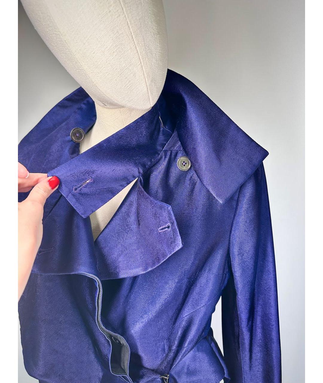 ANN DEMEULEMEESTER Синий вискозный костюм с юбками, фото 5