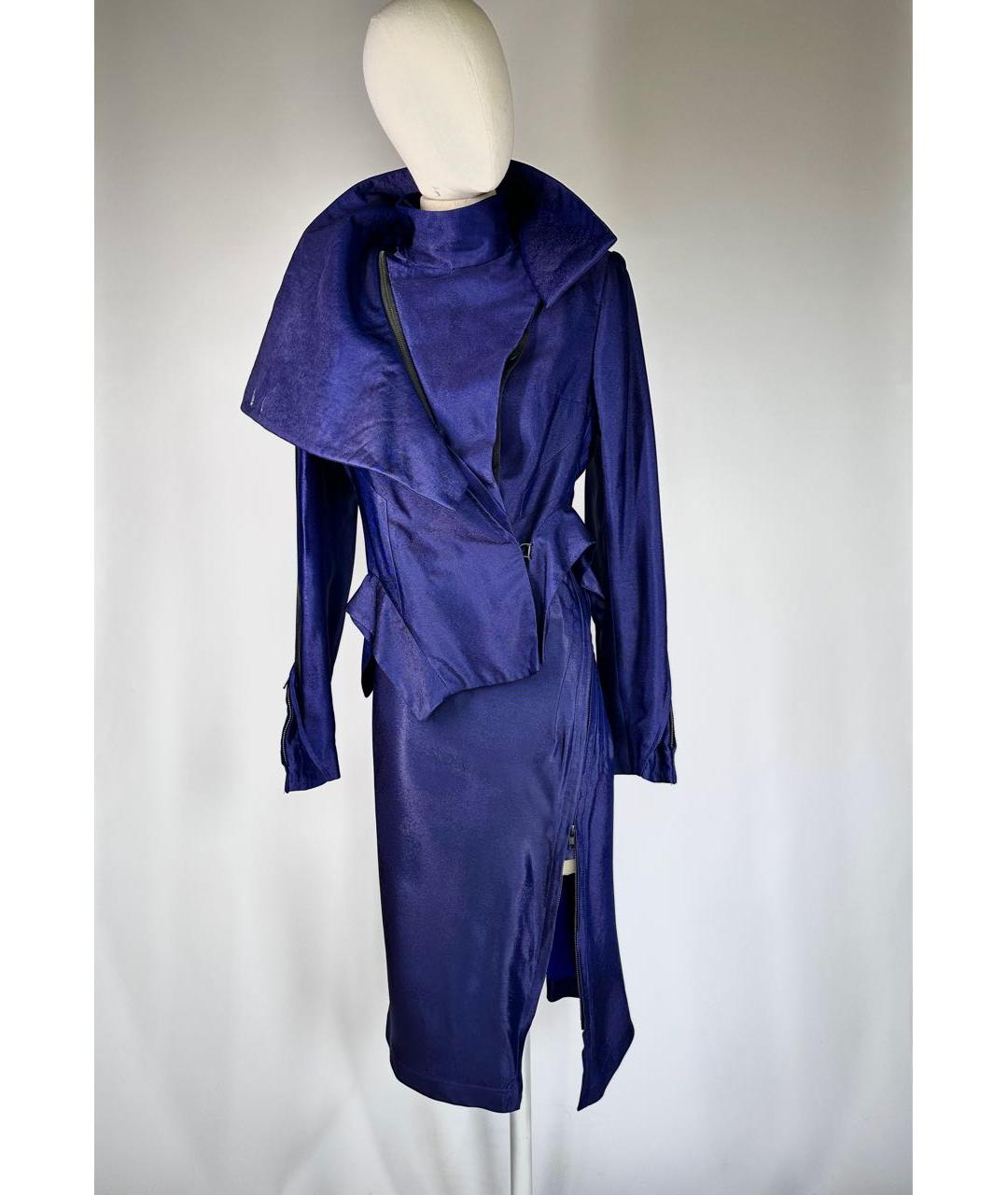 ANN DEMEULEMEESTER Синий вискозный костюм с юбками, фото 9