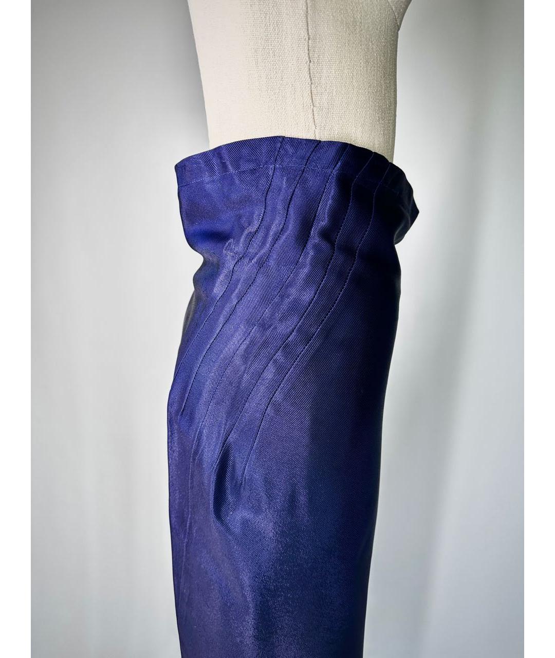 ANN DEMEULEMEESTER Синий вискозный костюм с юбками, фото 6