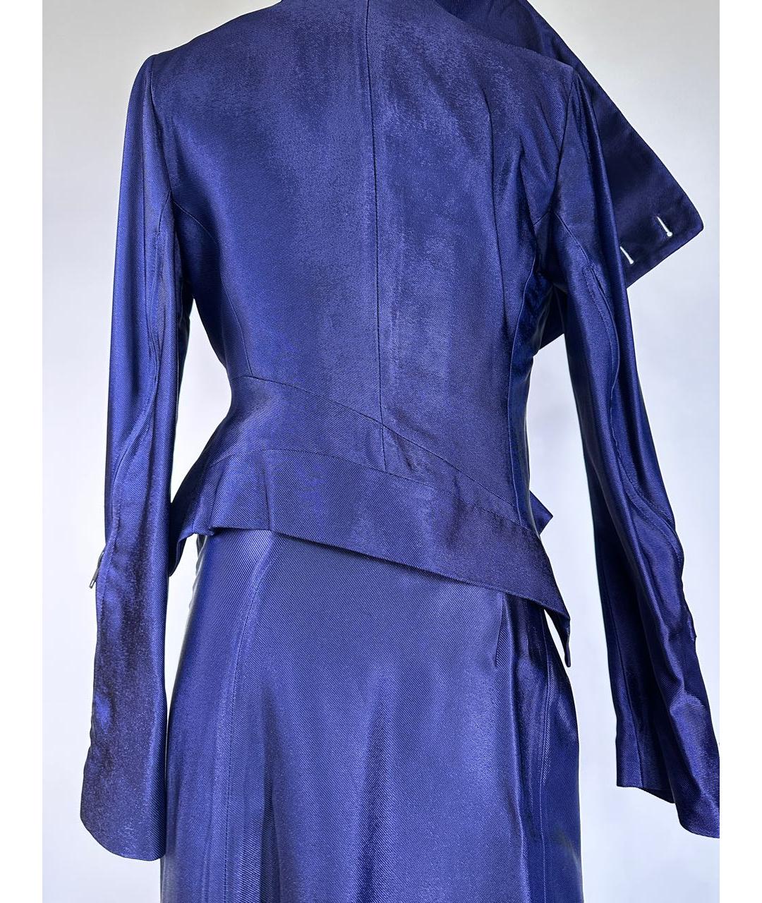 ANN DEMEULEMEESTER Синий вискозный костюм с юбками, фото 4
