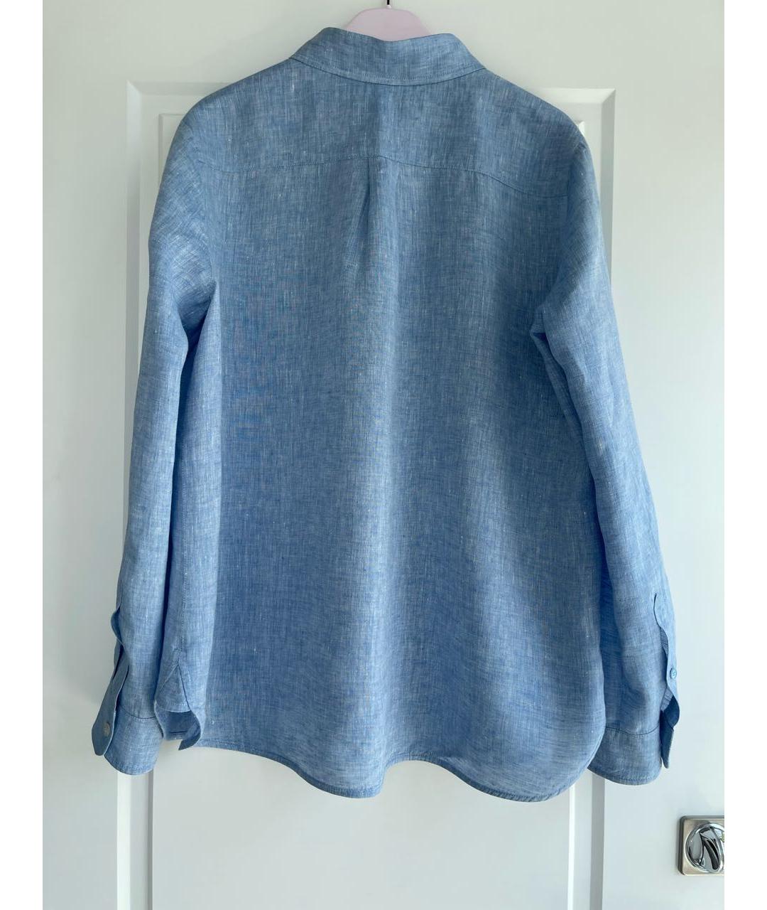 WEEKEND MAX MARA Голубая льняная рубашка, фото 2