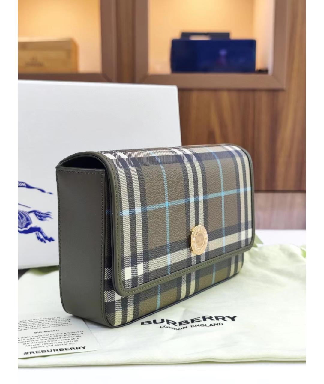 BURBERRY Зеленая сумка через плечо, фото 4