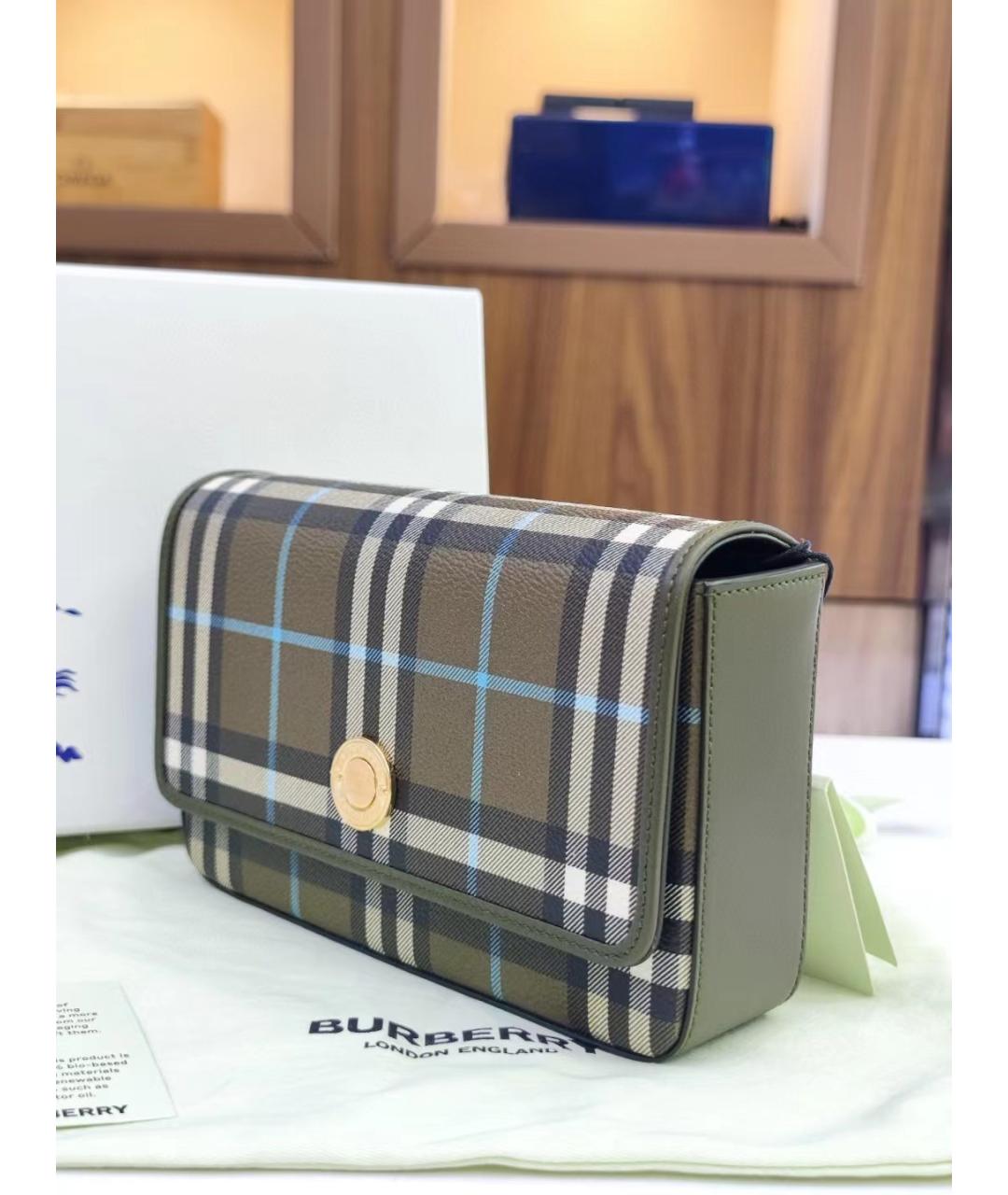 BURBERRY Зеленая сумка через плечо, фото 5