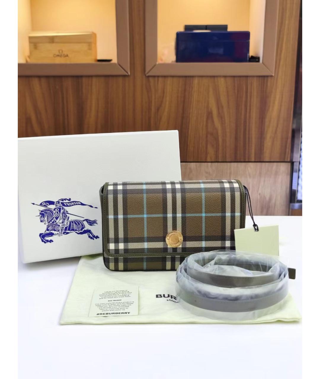 BURBERRY Зеленая сумка через плечо, фото 9