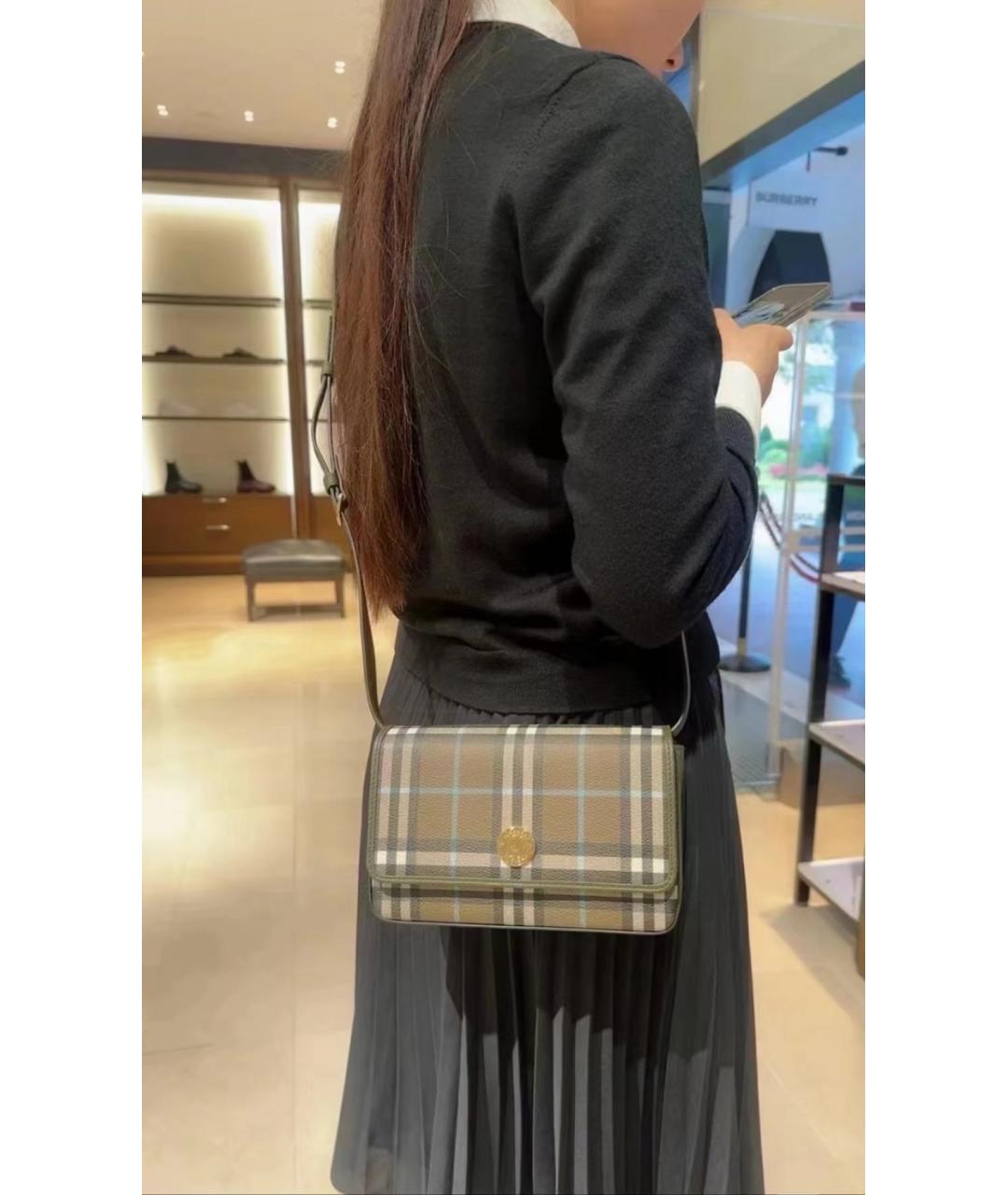 BURBERRY Зеленая сумка через плечо, фото 8
