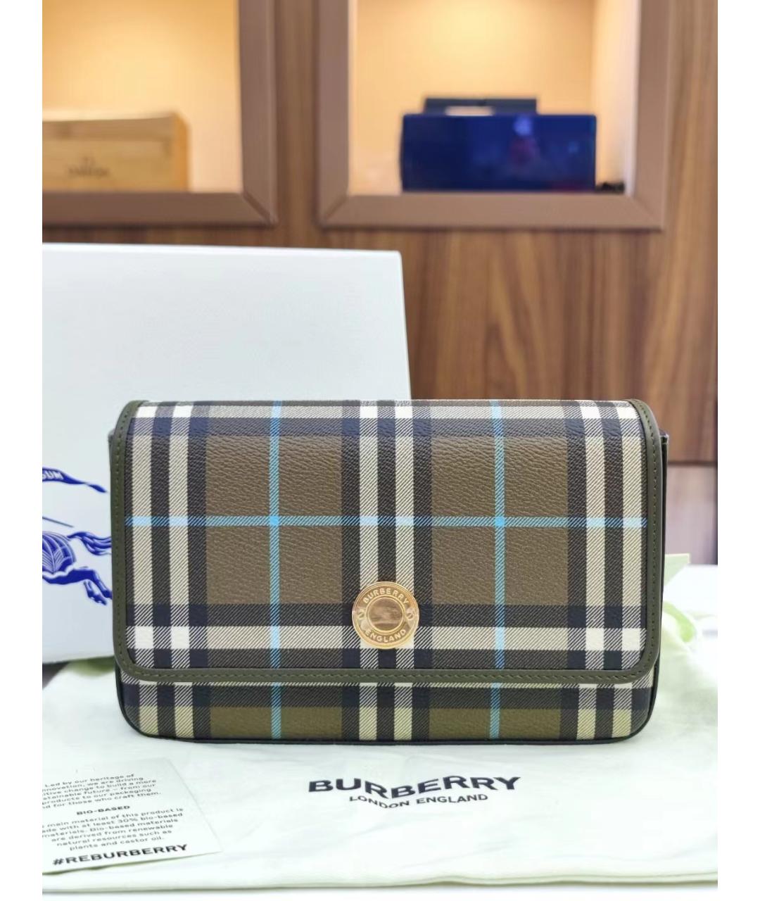 BURBERRY Зеленая сумка через плечо, фото 2