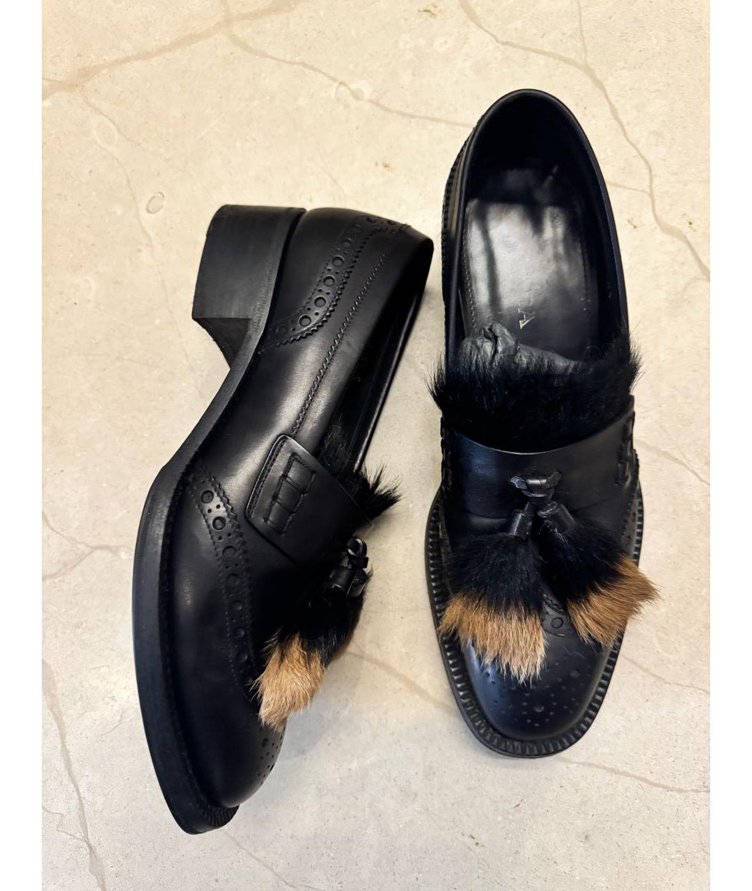 PRADA Черные кожаные лоферы, фото 5