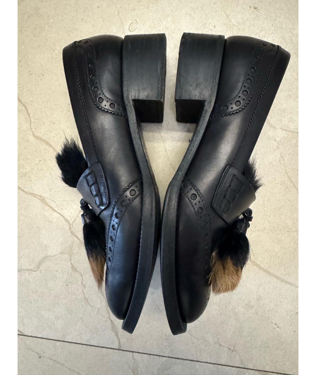 PRADA Черные кожаные лоферы, фото 6
