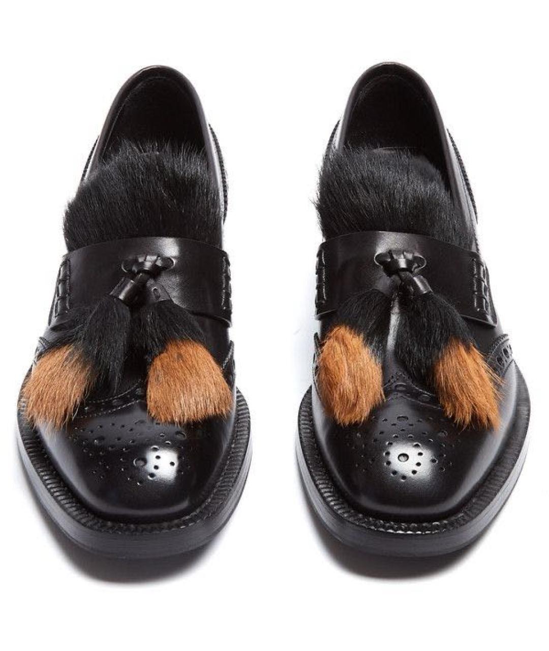 PRADA Черные кожаные лоферы, фото 2