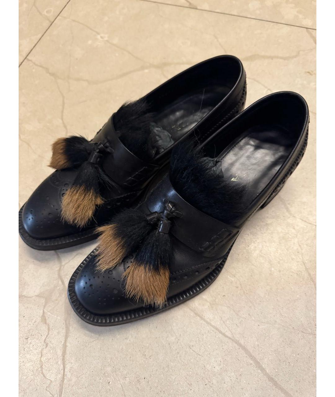 PRADA Черные кожаные лоферы, фото 3