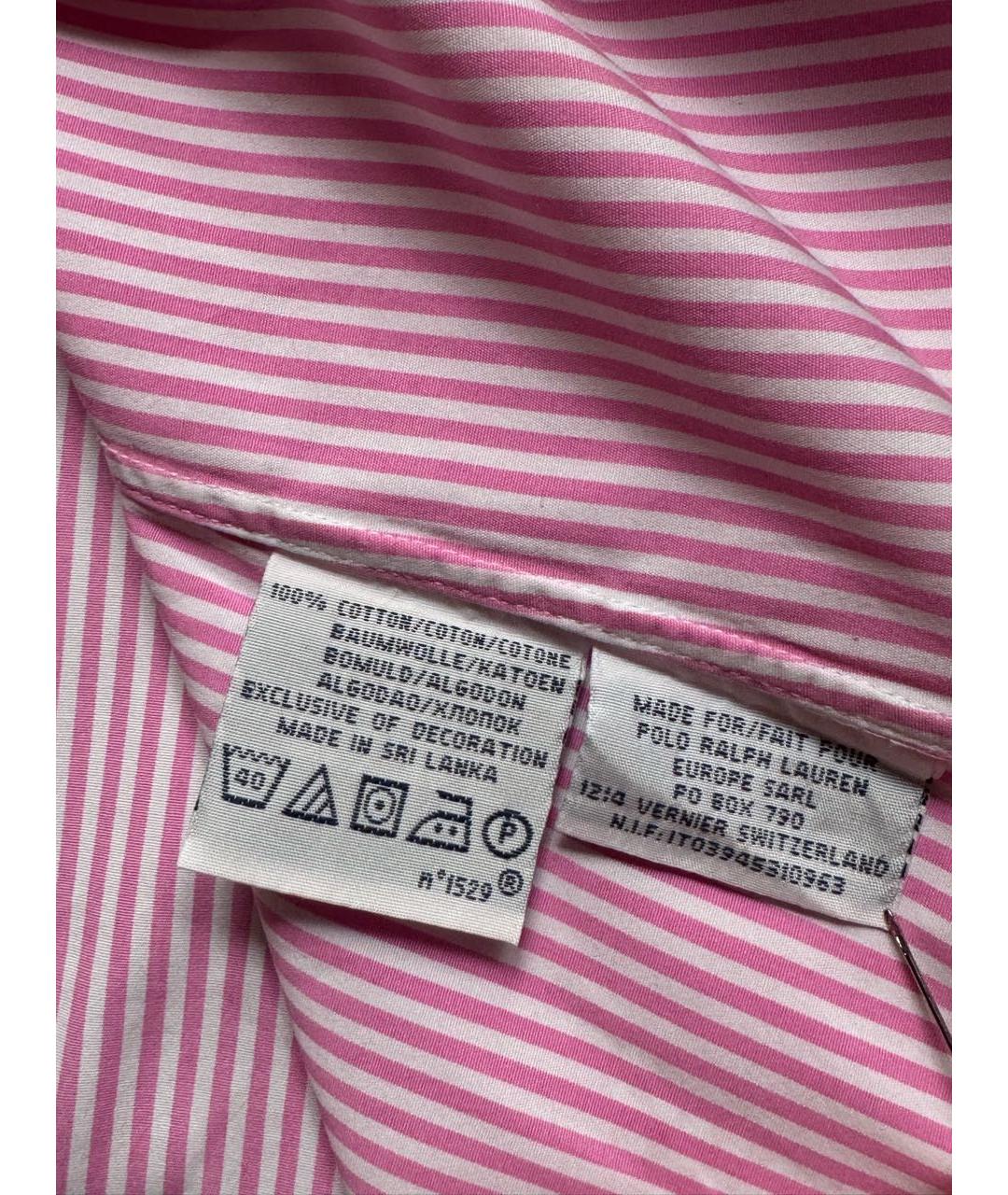POLO RALPH LAUREN Розовая хлопковая кэжуал рубашка, фото 6