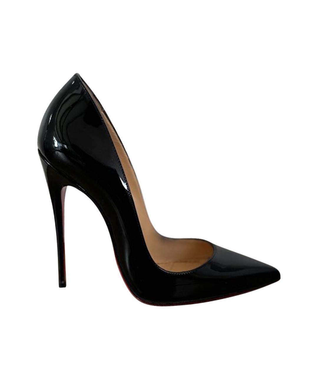 CHRISTIAN LOUBOUTIN Черные туфли из лакированной кожи, фото 1