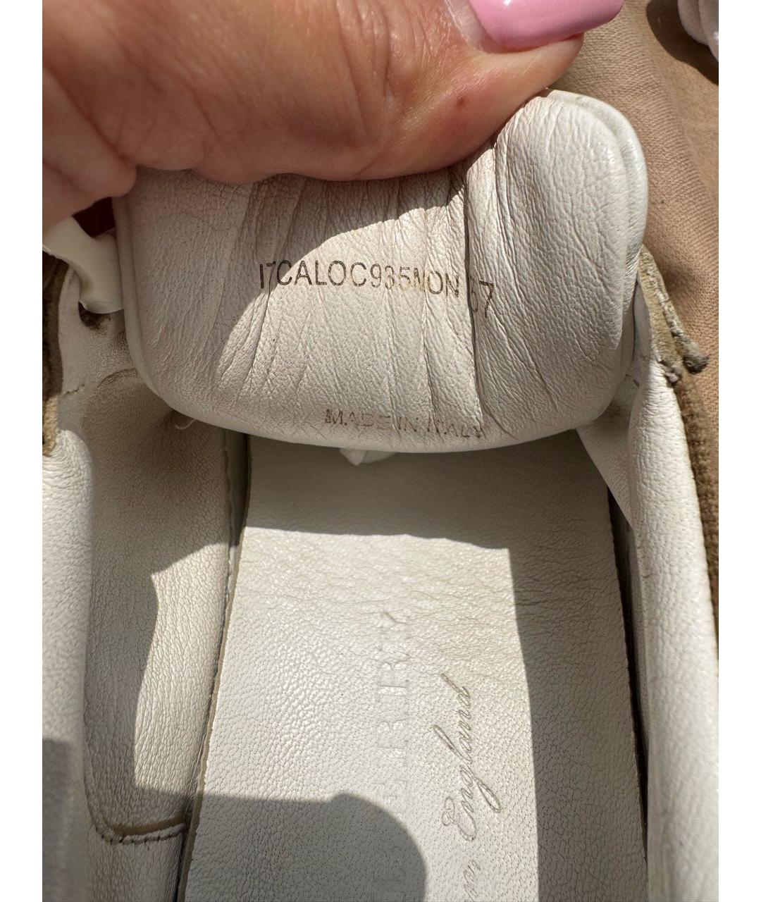 BURBERRY Белые кожаные кеды, фото 6