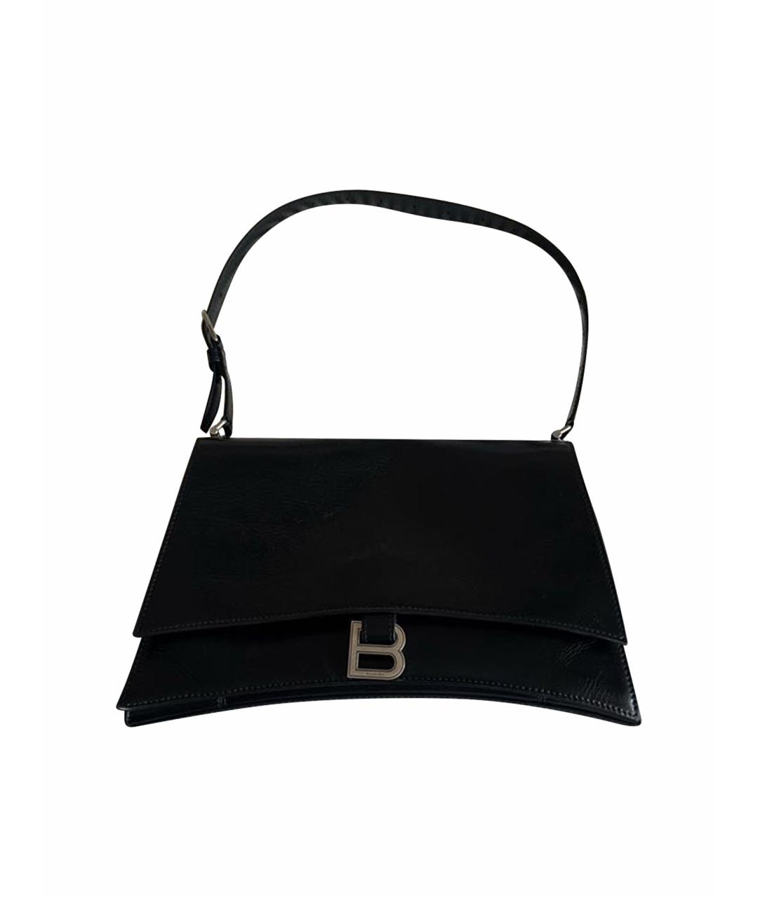 BALENCIAGA Черная кожаная сумка с короткими ручками, фото 1