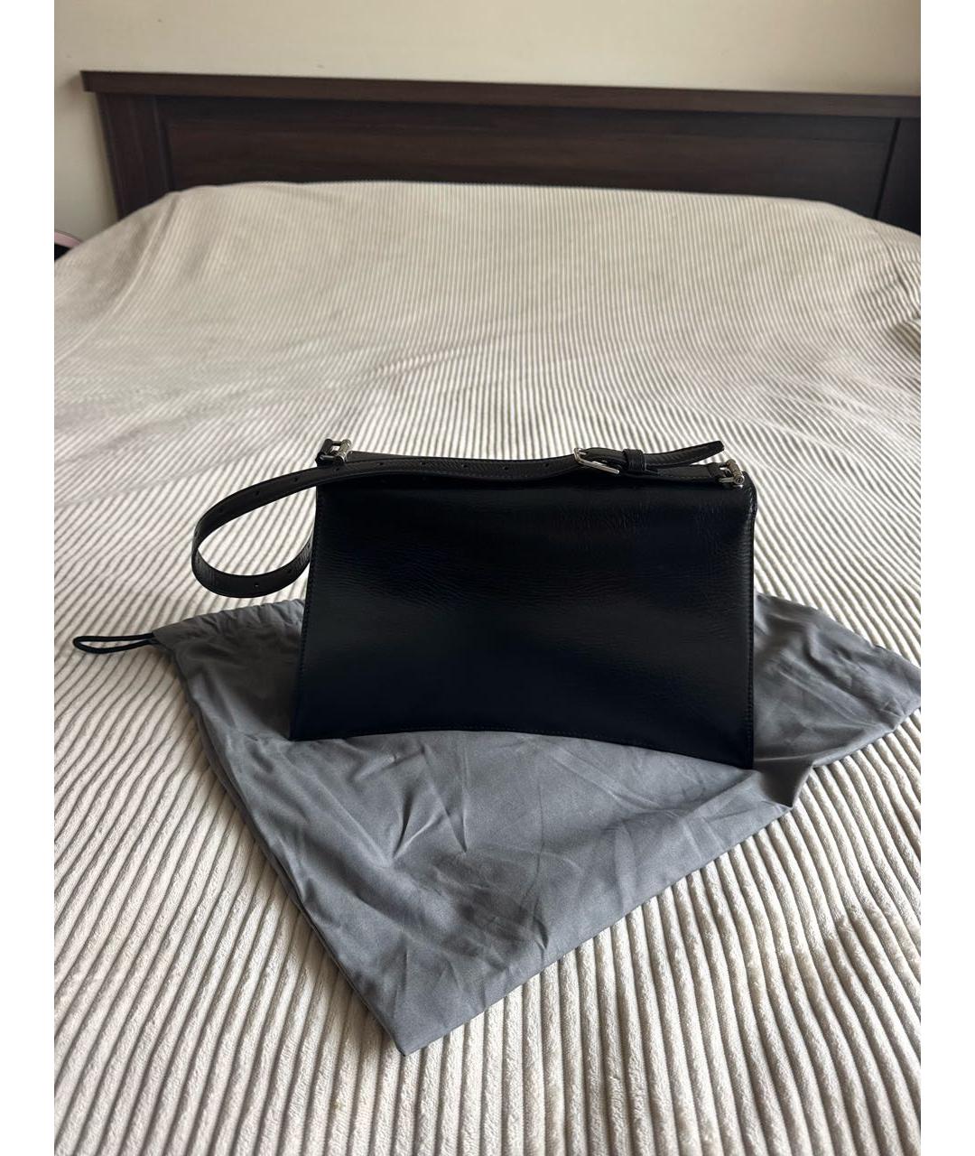 BALENCIAGA Черная кожаная сумка с короткими ручками, фото 3