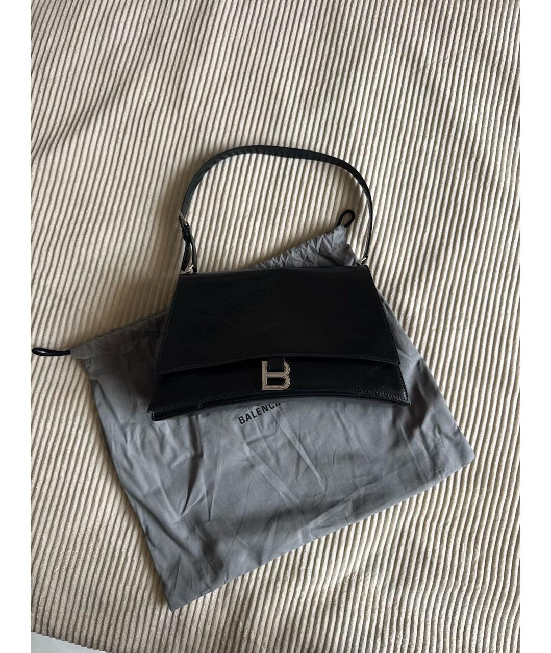 BALENCIAGA Черная кожаная сумка с короткими ручками, фото 5