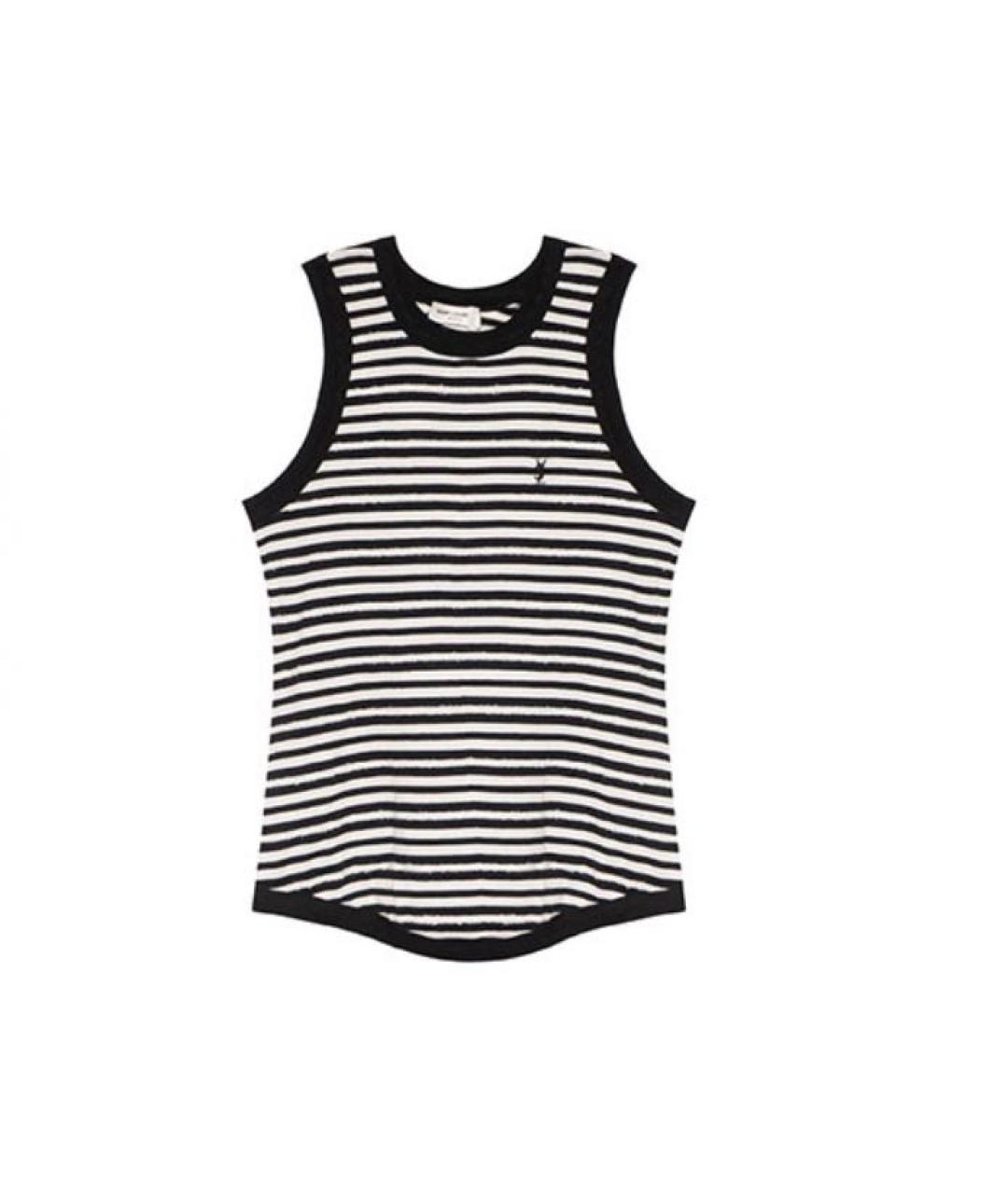 SAINT LAURENT Черная майка, фото 1