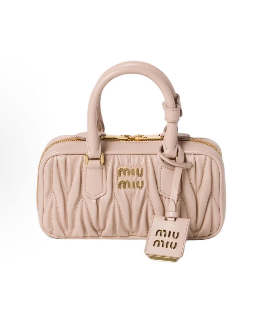 MIU MIU Кожаная сумка с короткими ручками, фото 6
