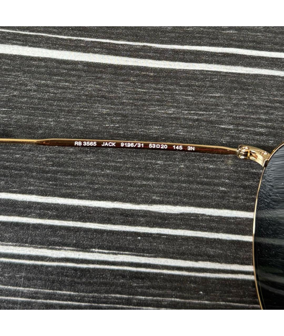 RAY BAN Золотые металлические солнцезащитные очки, фото 3