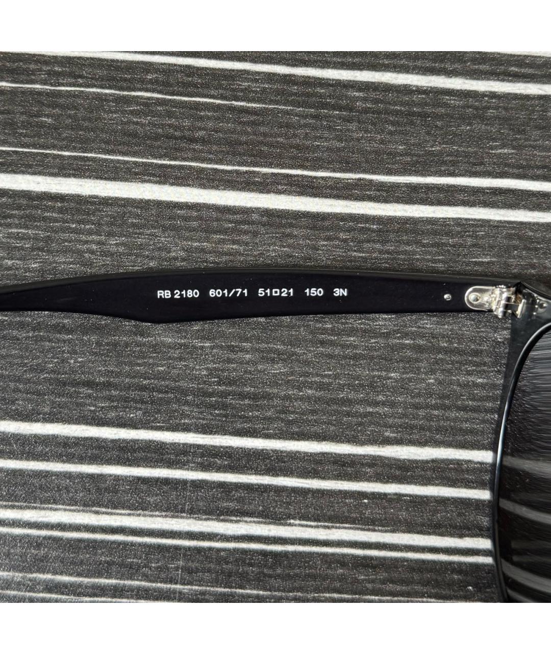 RAY BAN Черные пластиковые солнцезащитные очки, фото 4