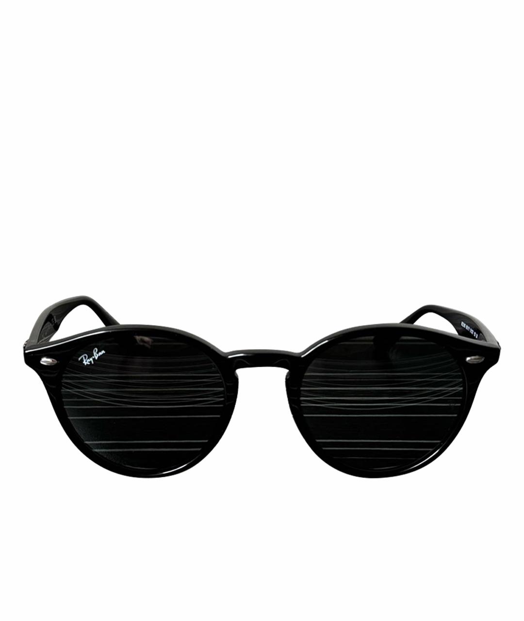 RAY BAN Черные пластиковые солнцезащитные очки, фото 1