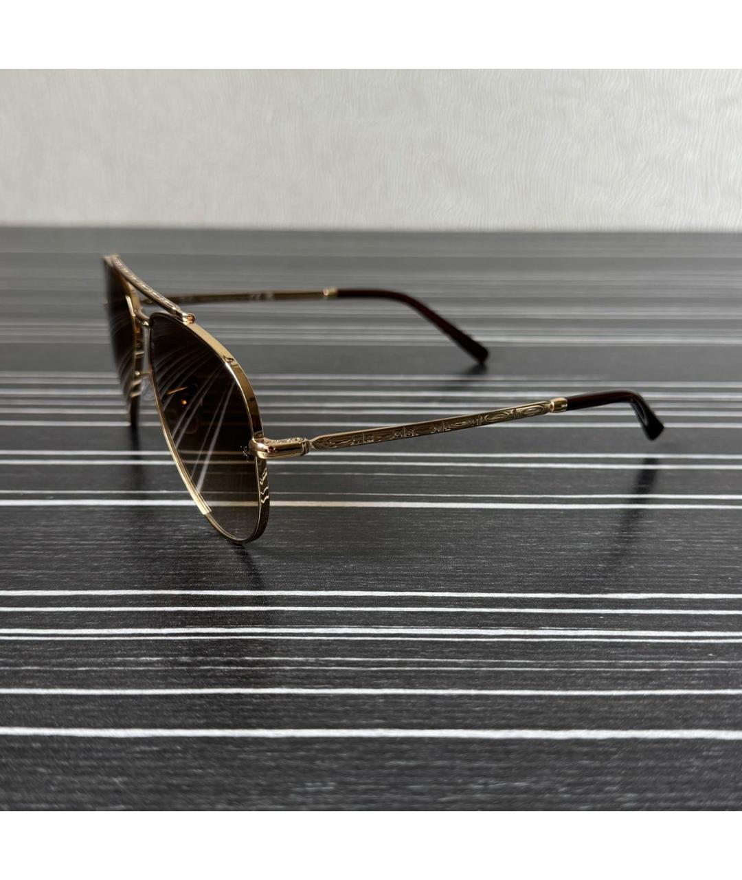 RAY BAN Золотые металлические солнцезащитные очки, фото 2