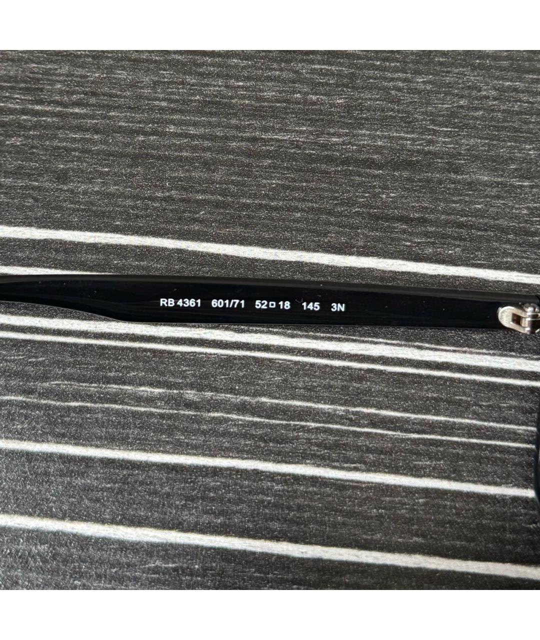 RAY BAN Черные пластиковые солнцезащитные очки, фото 3