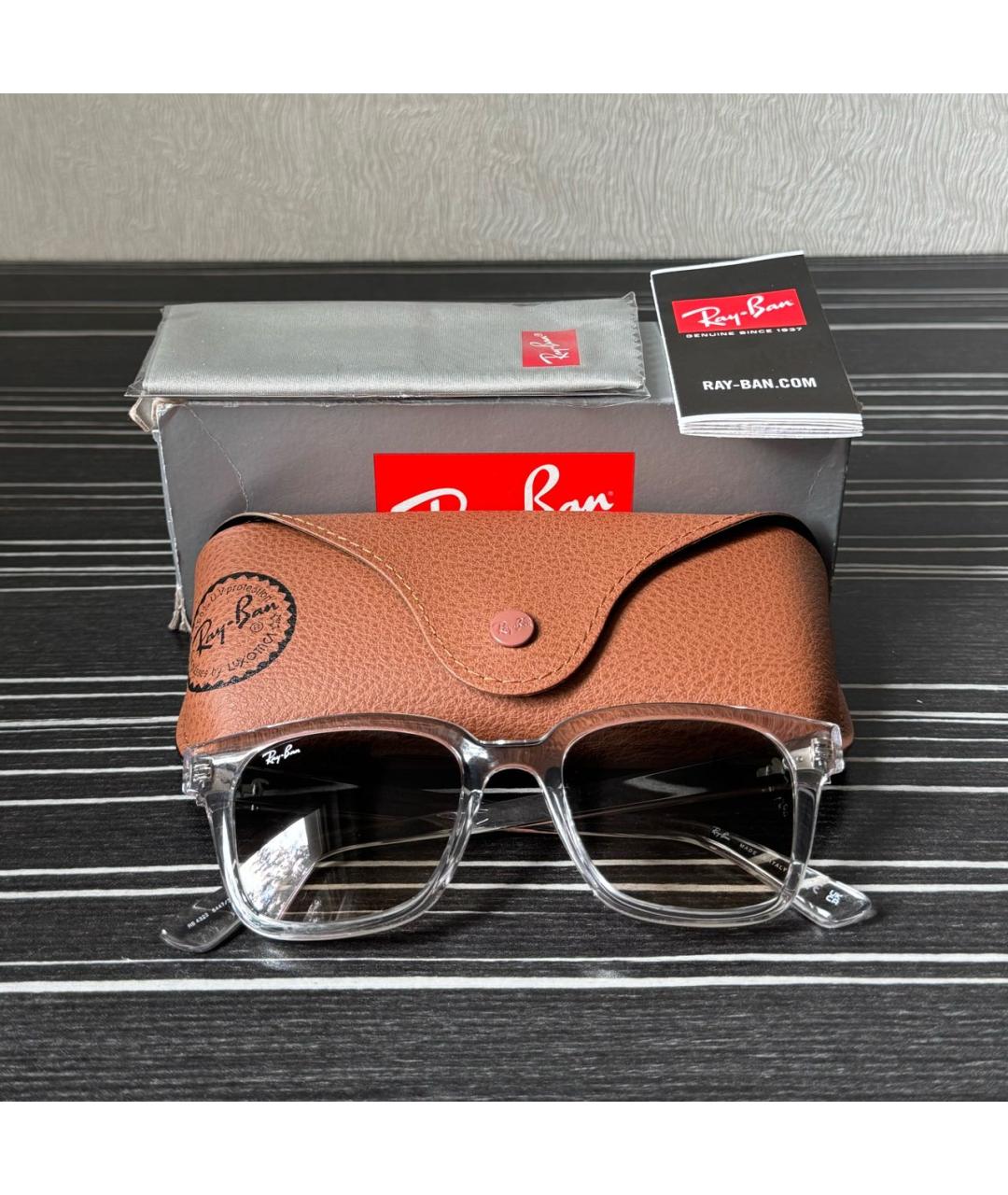 RAY BAN Серые пластиковые солнцезащитные очки, фото 4