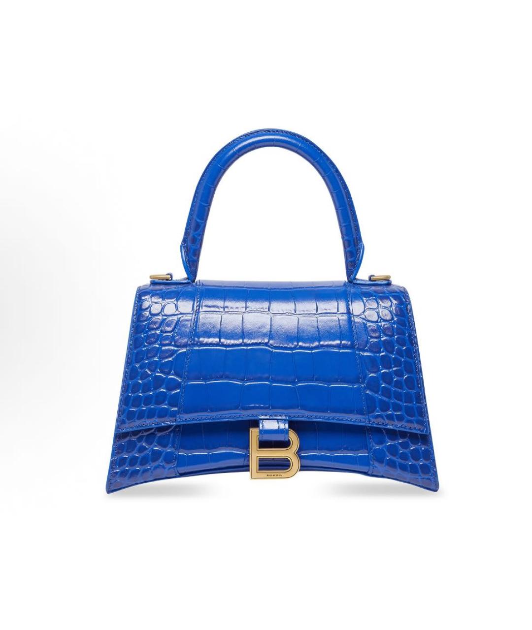 BALENCIAGA Синяя кожаная сумка с короткими ручками, фото 7