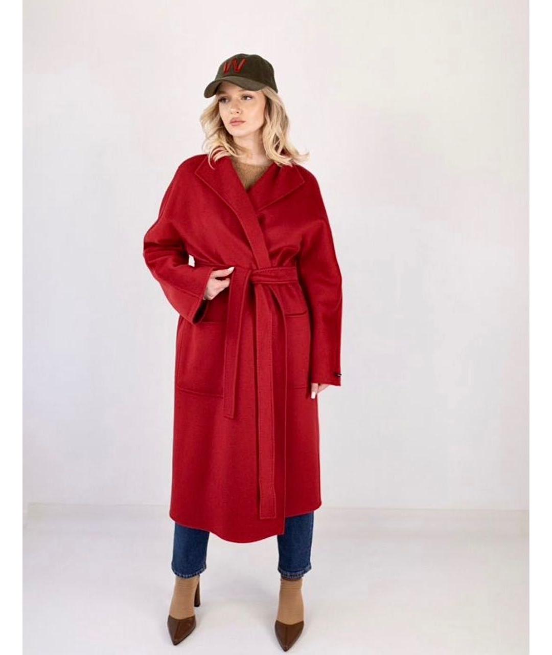 MAX MARA Красное кашемировое пальто, фото 8