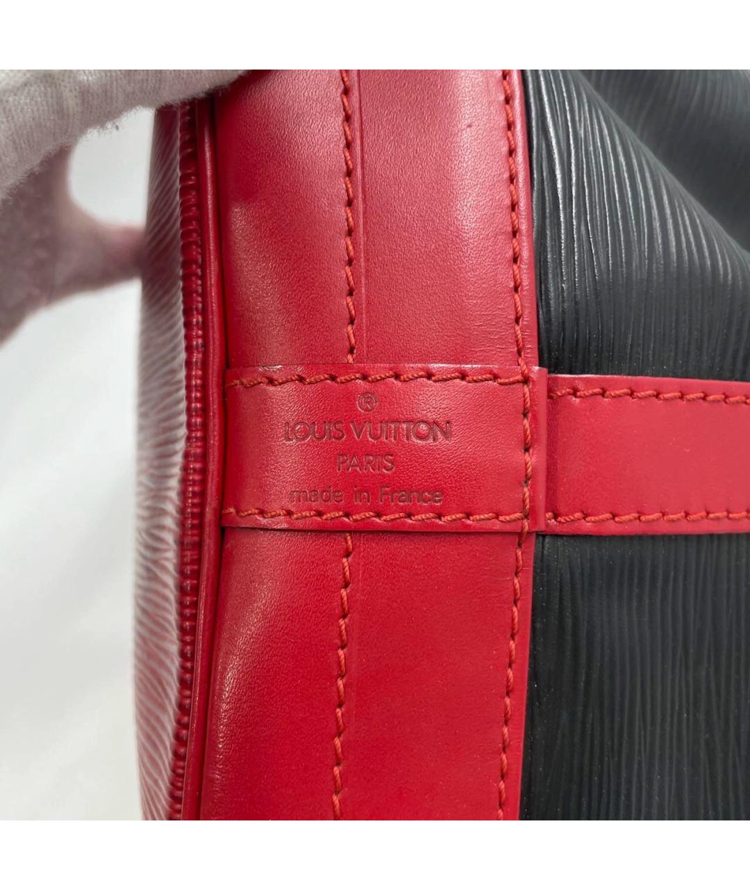 LOUIS VUITTON Черная кожаная сумка тоут, фото 4