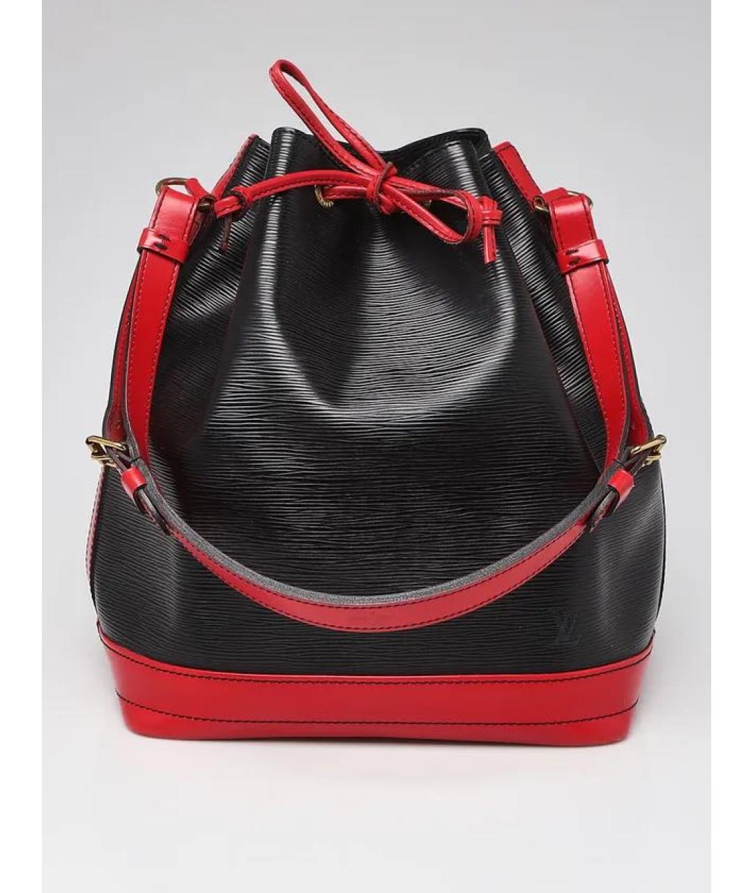 LOUIS VUITTON Черная кожаная сумка тоут, фото 9